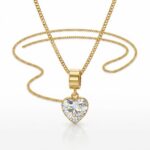 Colar Veneziana Ponto de Luz Premium Coração 18K