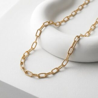 Colar Cartier Egípcio Elo Cadeado 18K