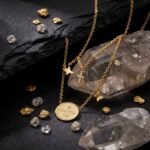 Colar Medalha “Guarde-me” com Estrela e Ponto de Luz