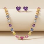 Conjunto Lux Premium Zircônias Coloridas Ouro