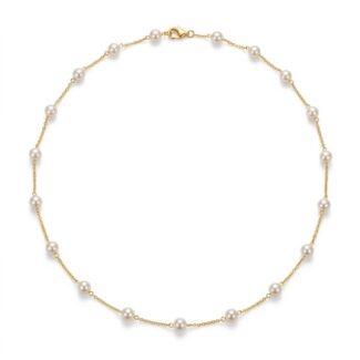 Colar Pérolas Shell 45cm 18K
