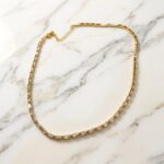 Colar Riviera 2mm com Zircônias Cristal Dourado